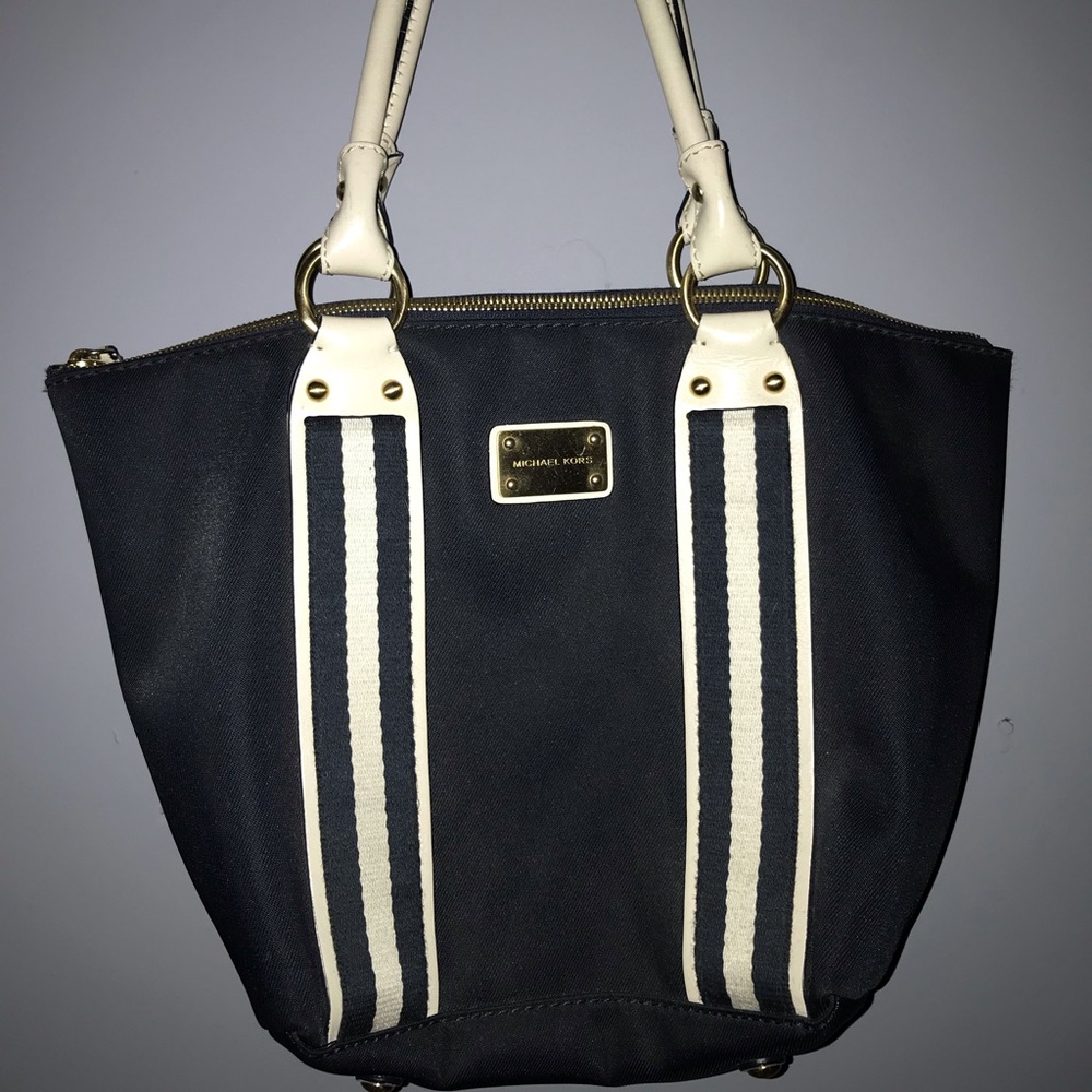 Michael Kors canvas and leather purse